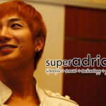 Super Junior Band Leader Leeteuk runs down to the audience to pass the mike personally.