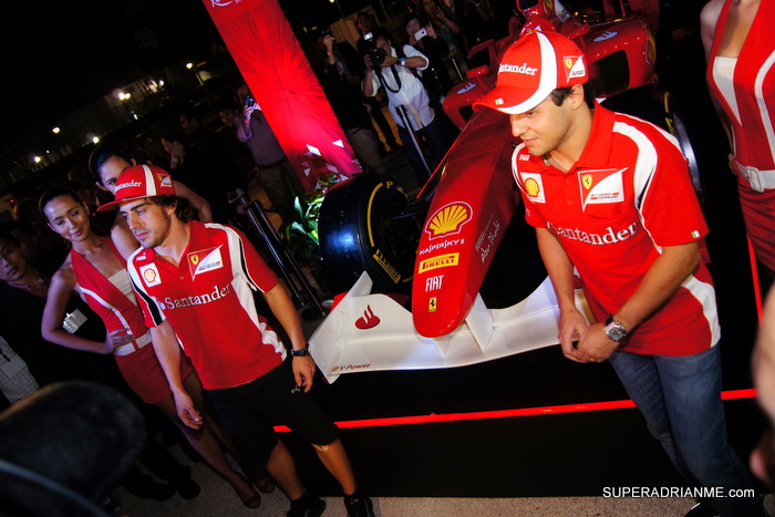 Fernando Alonso & Felipe Massa at Resorts World Sentosa