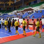 Red Bull Tri-Nations Cup 2011 - QAF FC B (Brunei in Yellow) vs Team B.A (Singapore in Red) marching in