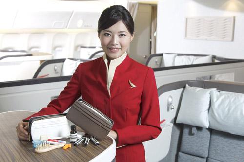 Cathay Pacific First Class Trussardi Pouch with Cabin Crew