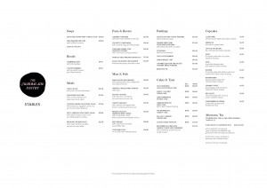 Stables - Food Menu