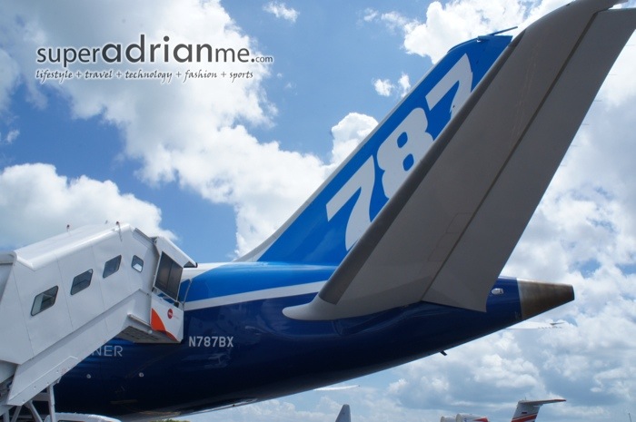 Boeing 787 Dreamliner ZA003 at Singapore Airshow 2012 - Tail