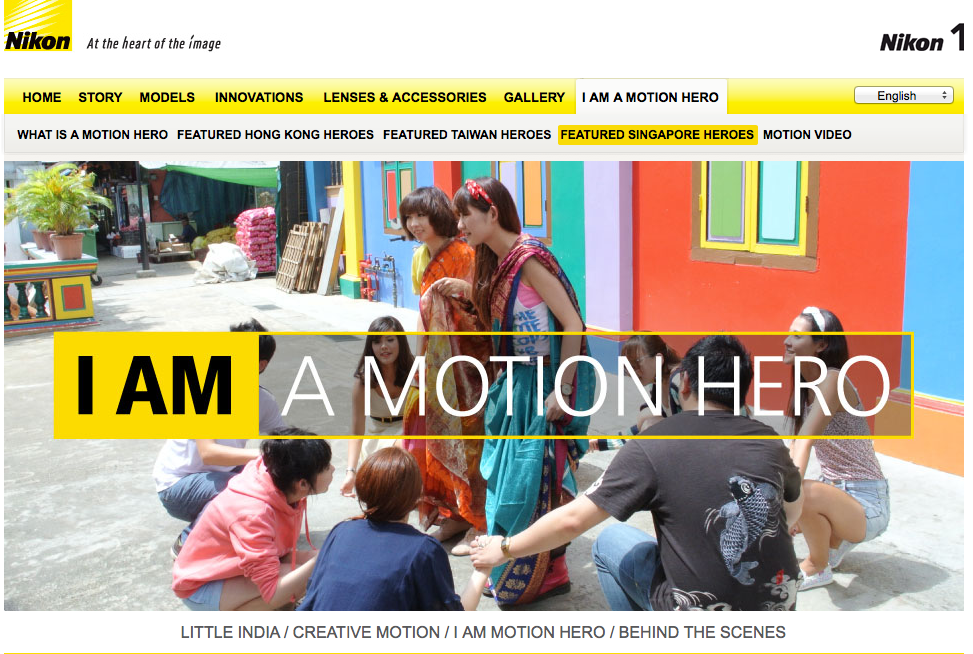 I AM A MOTION HERO - Nikon 1 Website