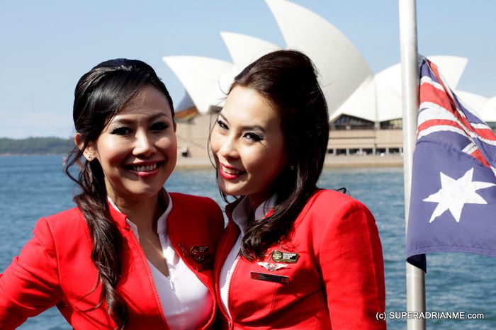 AirAsia X Flight Attendants at Sydney Opera House