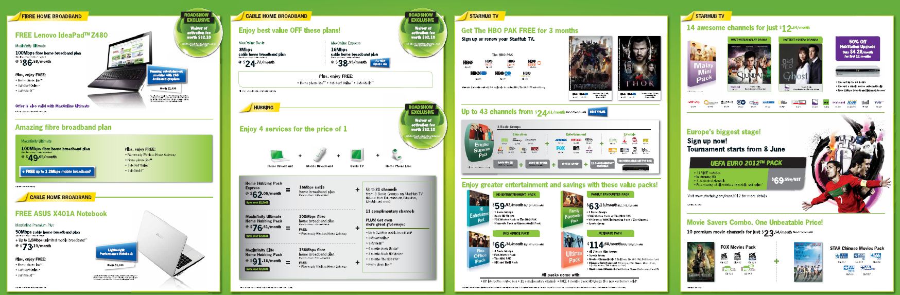 Starhub TV & Home Broadband PC Show 2012 Brochure