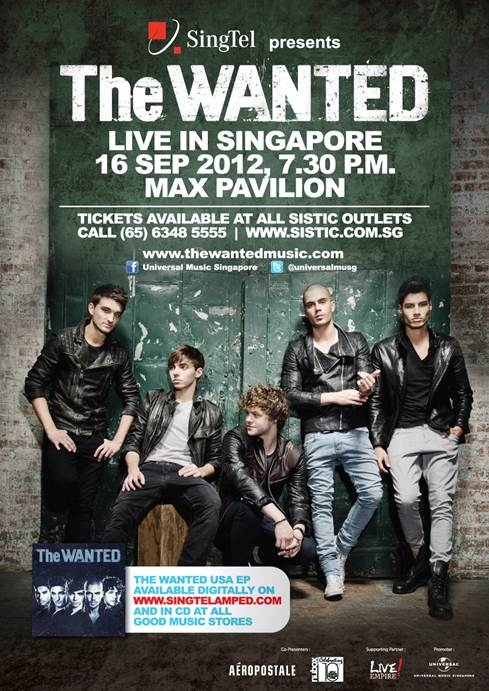 The Wanted Live in Singapore 16 September 2012