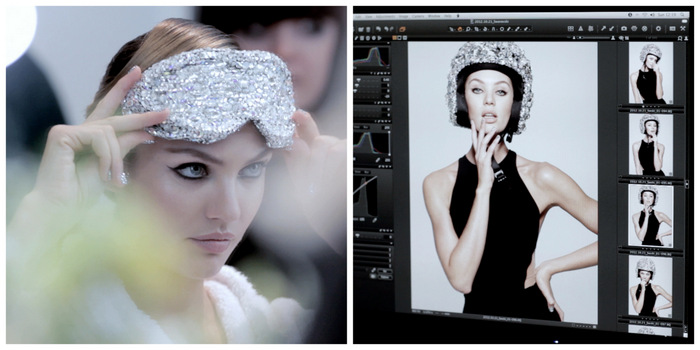 Behind the Scenes for Swarovski 2013 Ad Campaign with Candice Swanepoel - Courtesy of Swarovski