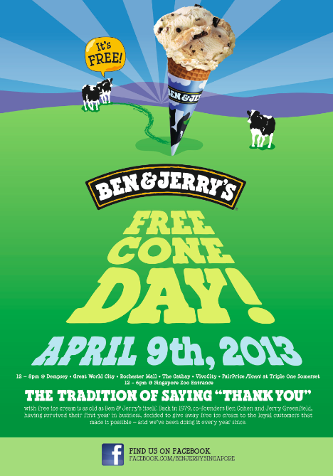 Ben & Jerry's Free Cone Day 2013