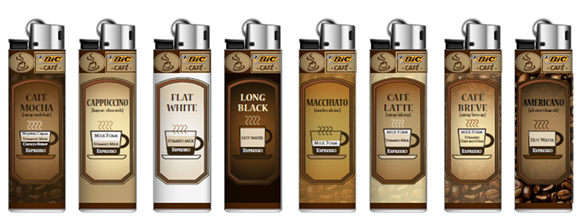BIC Coffee Themed Disposable Lighters