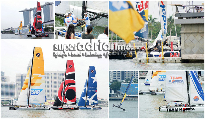 2013 Extreme Sailing Series Act 2 at Marina Bay