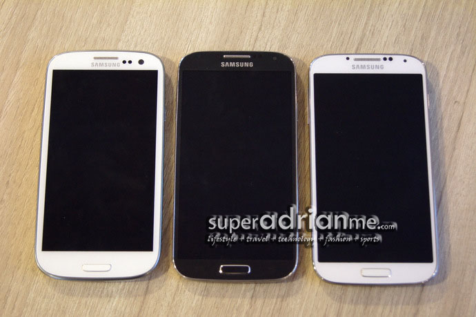 Samsung GALAXY S3 (left), Samsung GALAXY S4 in Black & White (centre & right) | SUPERADRIANME.com Samsung GALAXY S3 (left), Samsung GALAXY S4 in Black & White (centre & right)