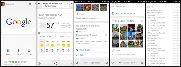 Google Now on your iPhone and iPad, with the Google Search app