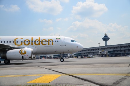 Golden Myanmar Airlines lands in Changi Airport