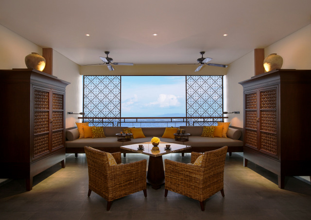 The current Regent Bali room with a seaview
