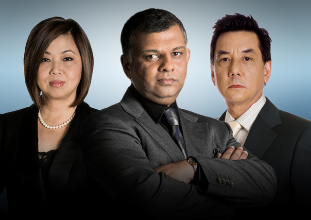 (L to R) Kathleen Tan, Tony Fernandes & Mark Lankaster