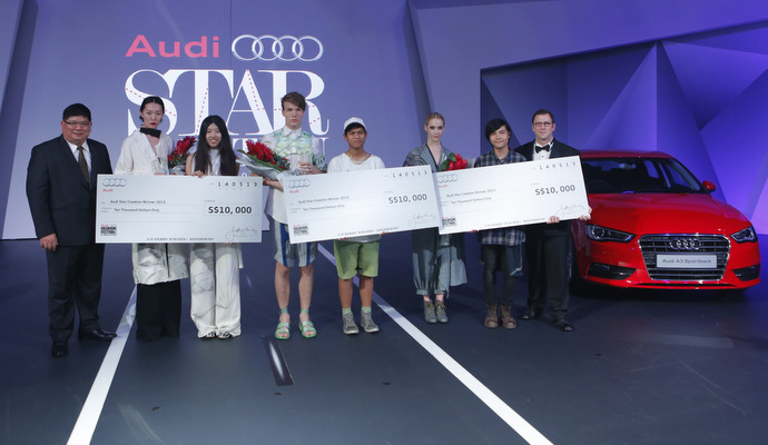Audi Star Creation 2013 winners receiving their prize