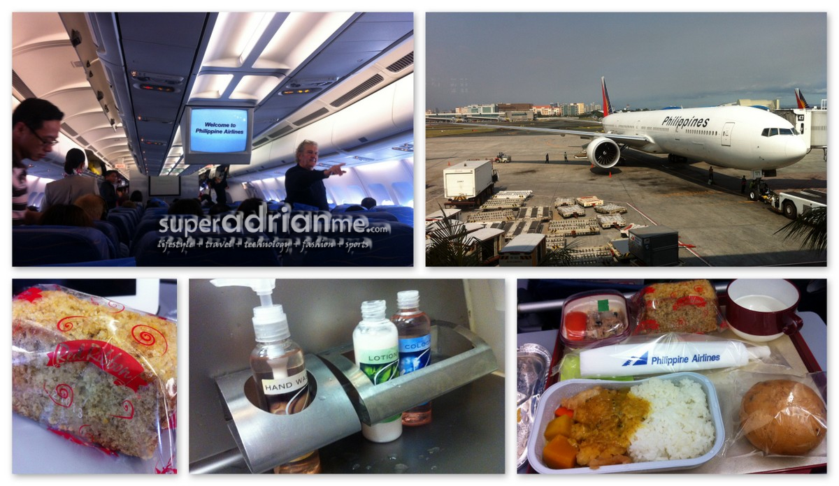 On board Philippine Airlines PR502 from Singapore to Manila in 2013.