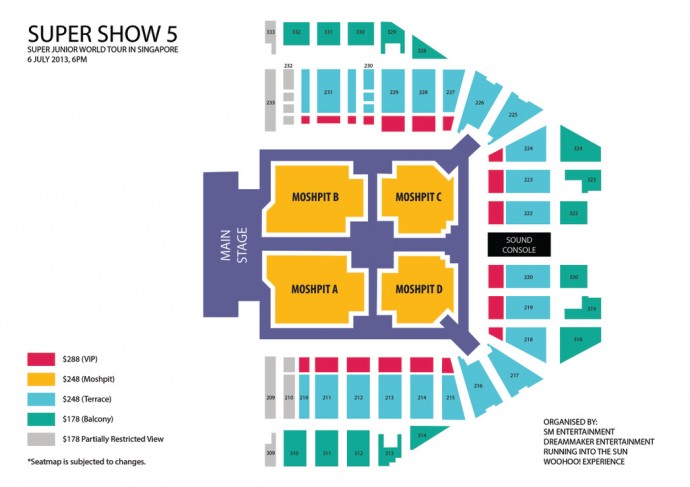 Super Show 5 Seatmap Singapore