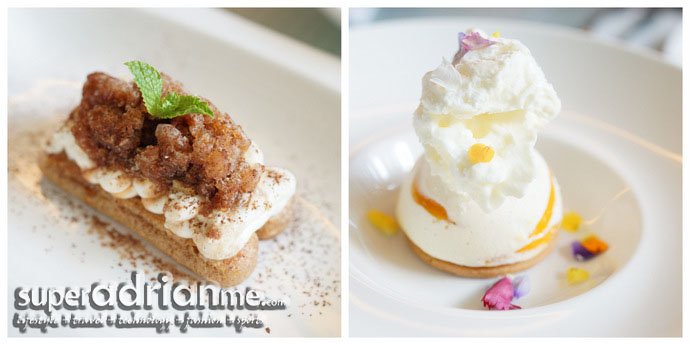 Tiramisu and Mango & Cheese Semifreddo Skyve Elementary Bistro & Bar