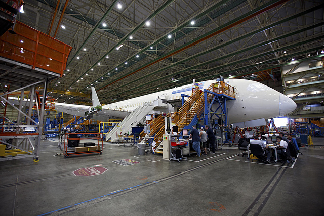 Jetstar Airways First Boeing 787 at assembly line in Seattle