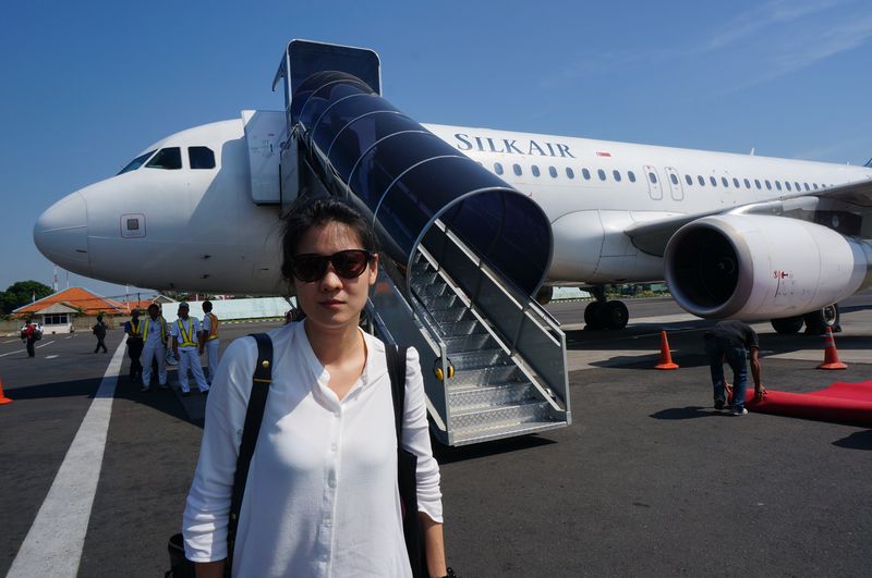 Katherine Sng at SilkAir Inaugural flight to Semarang