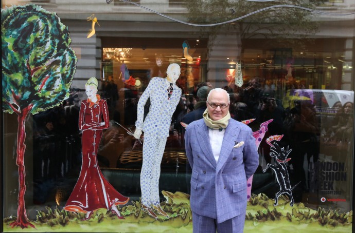 Manolo Blahnik at The May Fair hotel earlier this year as part of London Fashion Week. Featureflash / Shutterstock.com