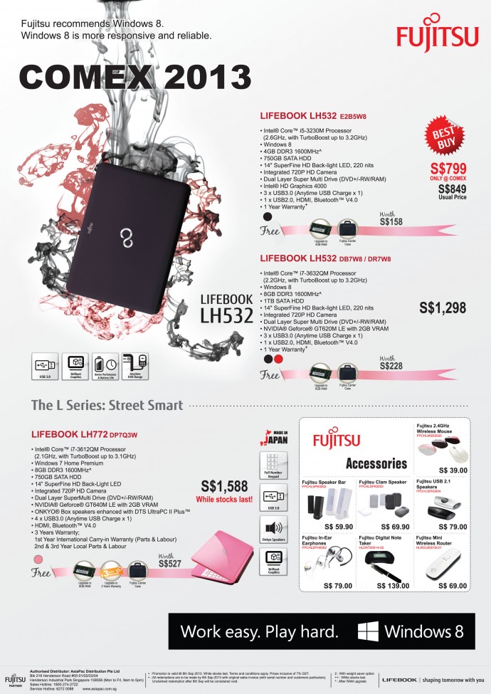 COMEX 2013: Fujitsu Laptop Flyers