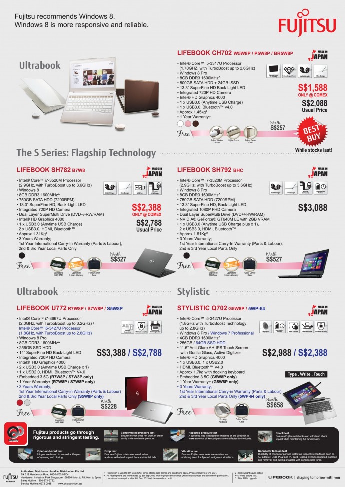 COMEX 2013: Fujitsu Laptop Flyers
