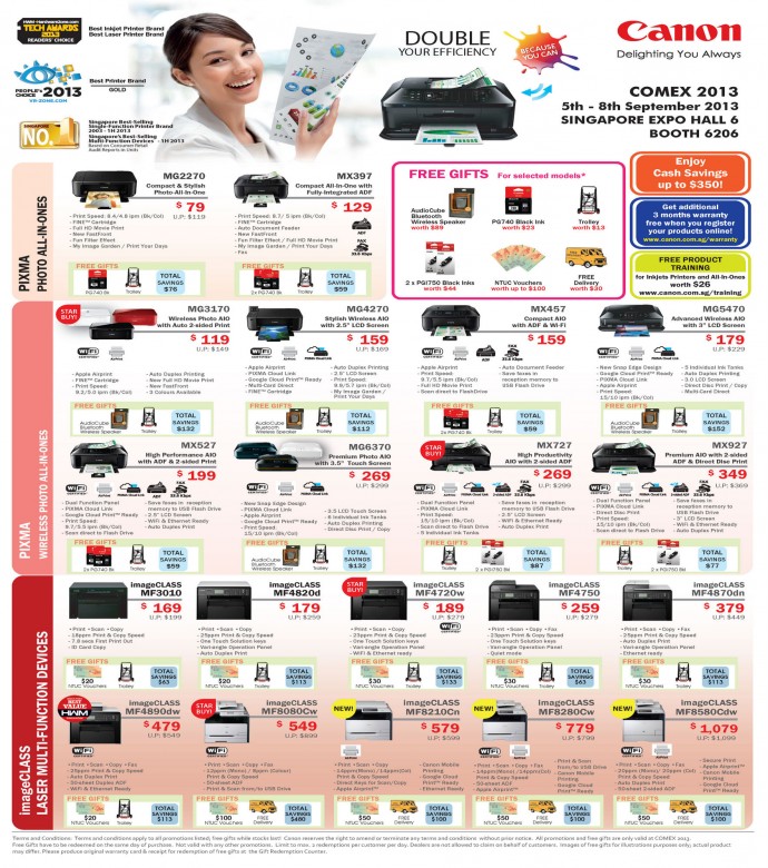 COMEX 2013: Canon Printer Flyers