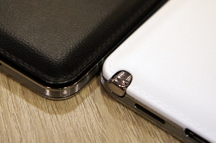 Samsung GALAXY Note 3 Black & White "leather' back cover