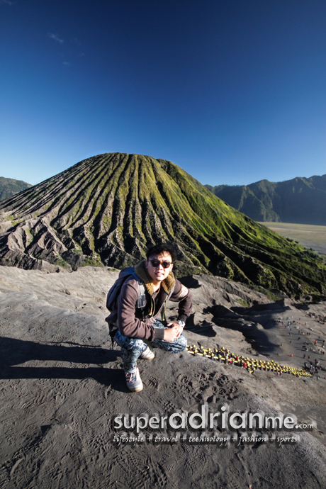 A snapshot from Mount Bromo's Peak with Mount Batok as backdrop