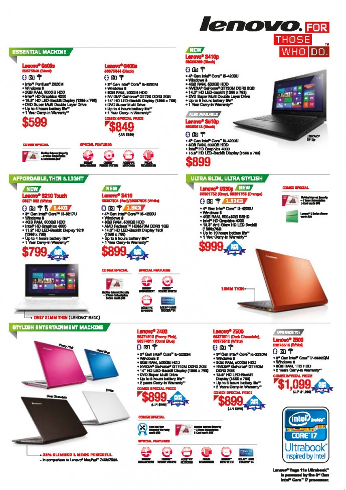 Lenovo COMEX 2013 Flyers_