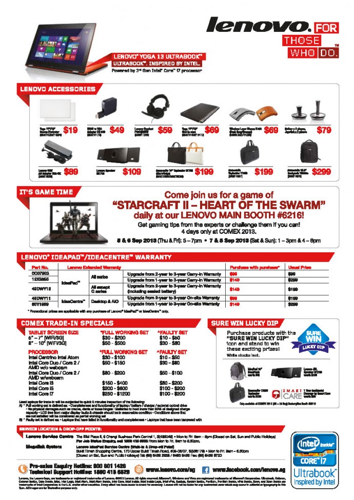 Lenovo COMEX 2013 Flyers_