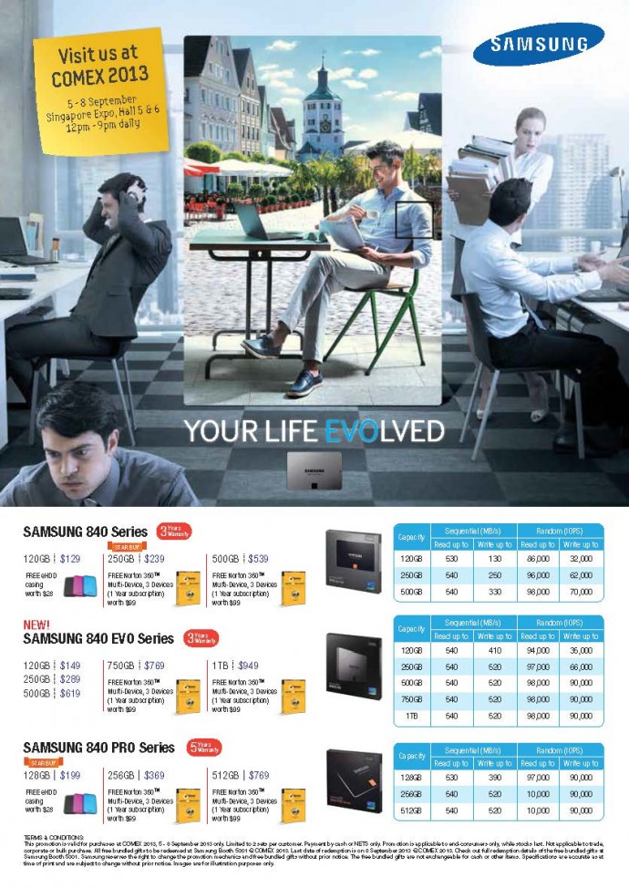 COMEX 2013: Samsung External HDD and SD cards flyer