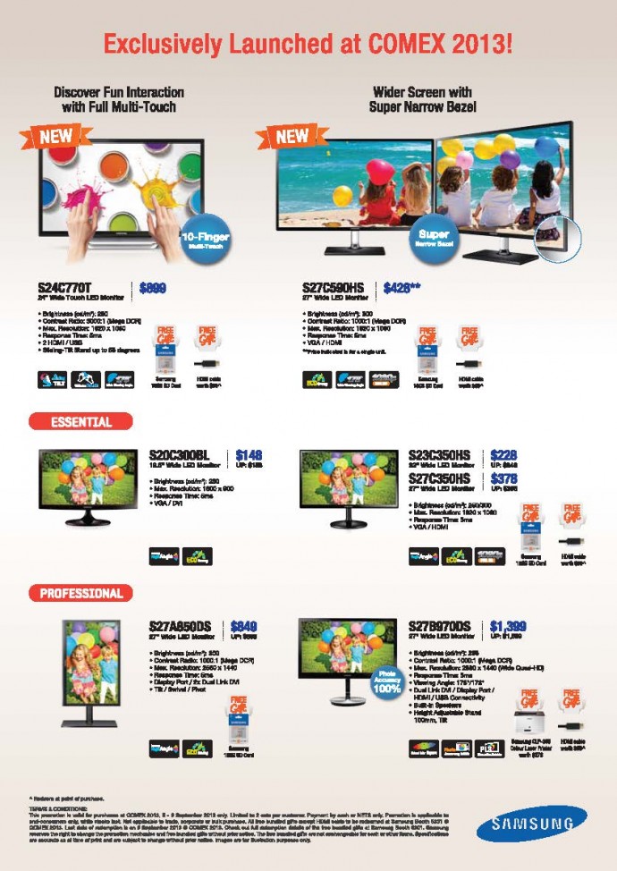 COMEX 2013: Samsung Monitors flyer