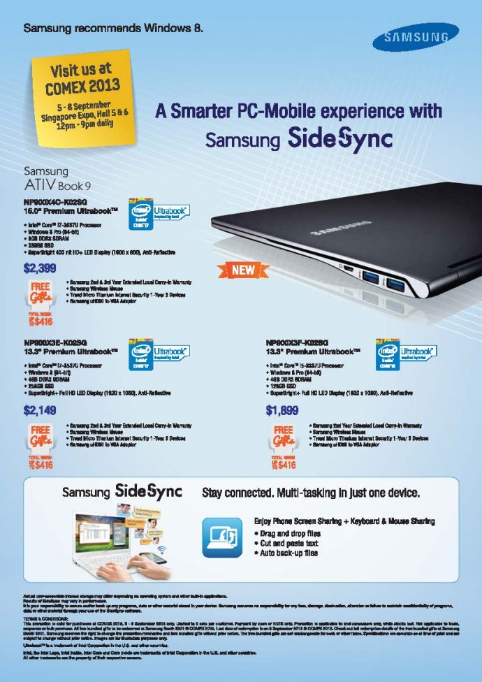 COMEX 2013: Samsung Laptops flyer