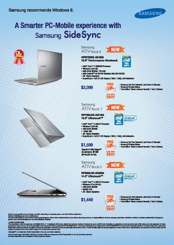 COMEX 2013: Samsung Laptops flyer