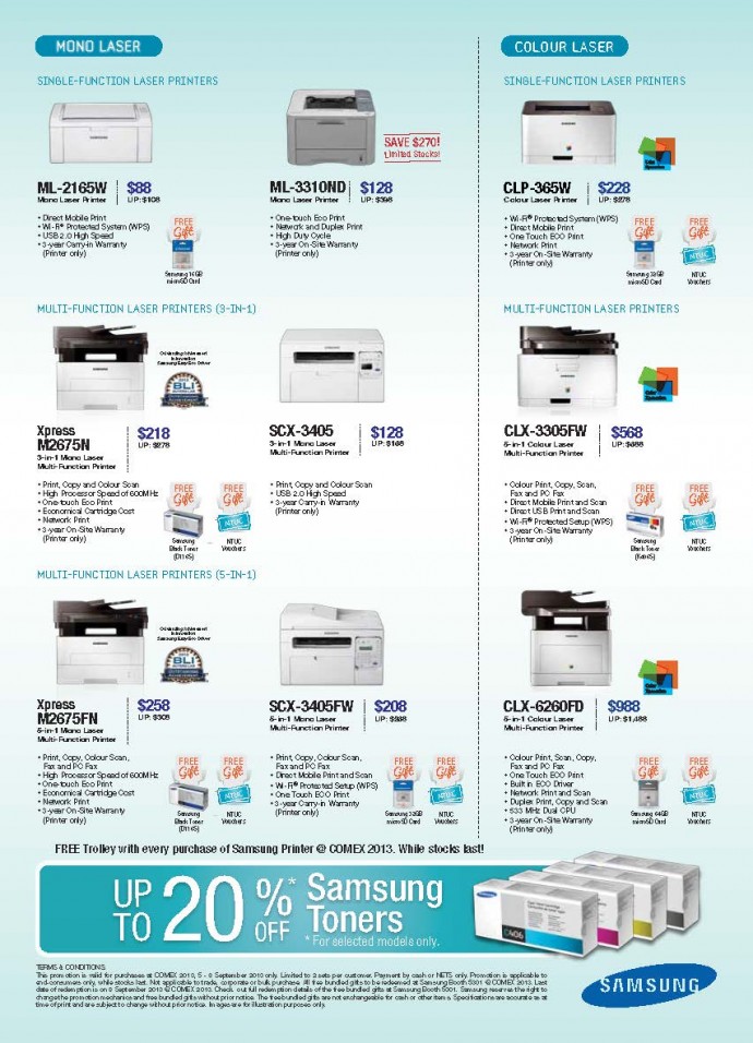COMEX 2013: Samsung Printers flyer