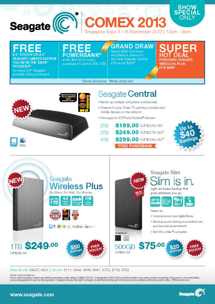 COMEX 2013: Seagate External Hard Disk and Storage Deals