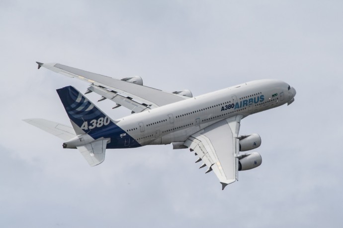 shutterstock Airbus A380 in mid air