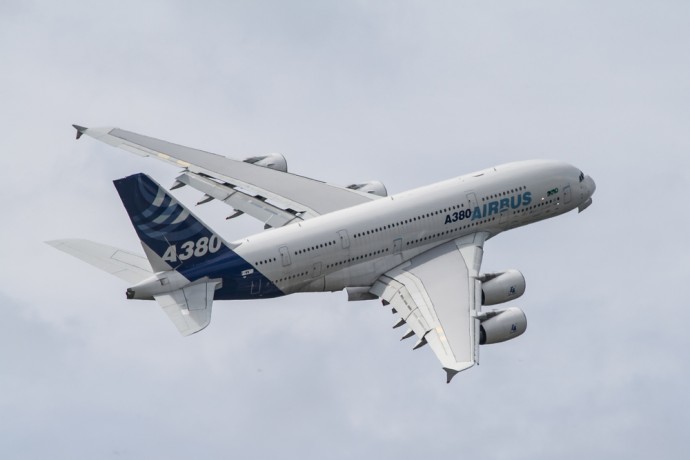 shutterstock Airbus A380 in mid air | SUPERADRIANME.com shutterstock Airbus A380 in mid air