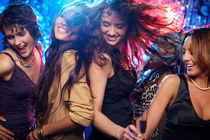 shutterstock party girls dancing