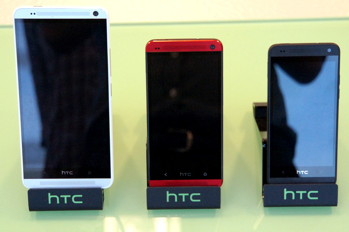 HTC One max, HTC One and HTC One mini