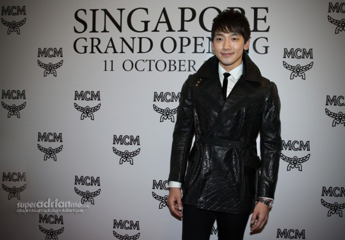 Rain at MCM's new boutique opening at The Shoppes at Marina Bay Sands