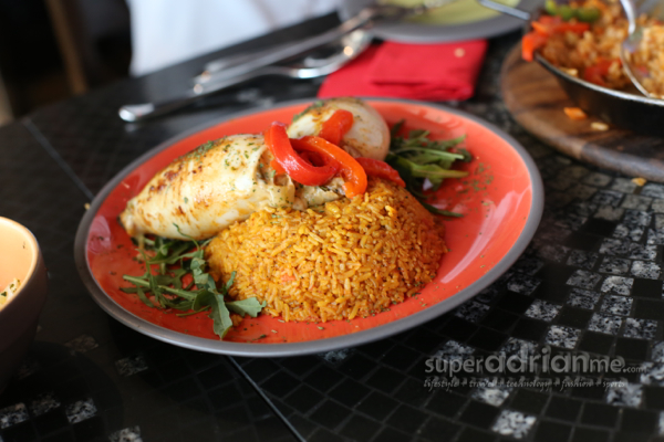 Paradiso - Calamares Rellenos - Stuffed squid in Cuban mojo served with Cuban rice