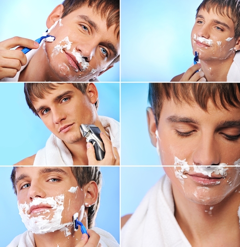 shutterstock Shaving Collage