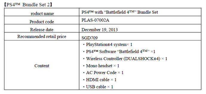 PS4 Bundle Details Singapore