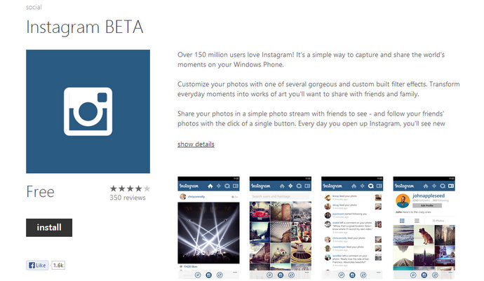 Instagram now on Windows Phone
