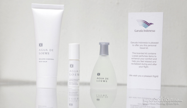 Agua de Loewe range of toiletries used in Garuda Indonesia First Class Amenity Kits