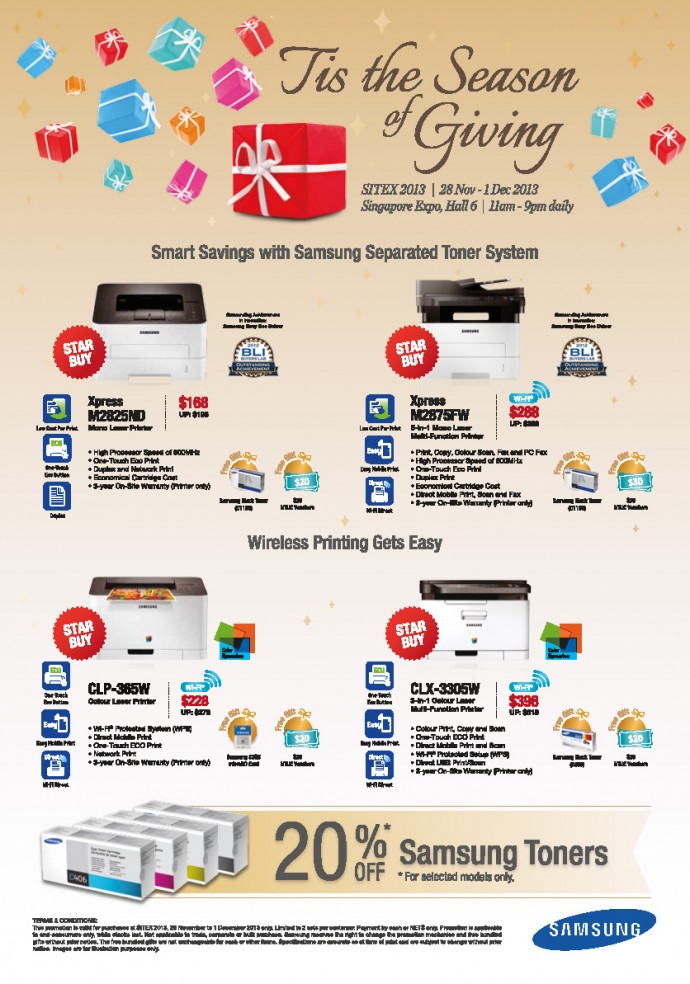 SITEX 2013: Samsung flyers printers